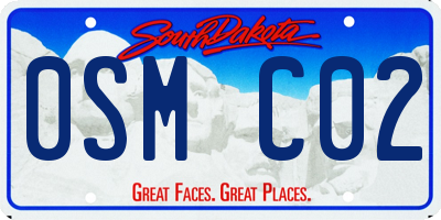 SD license plate 0SMC02