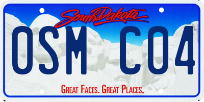 SD license plate 0SMC04