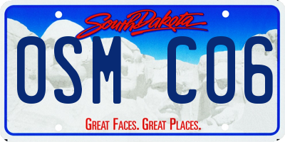 SD license plate 0SMC06