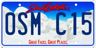 SD license plate 0SMC15