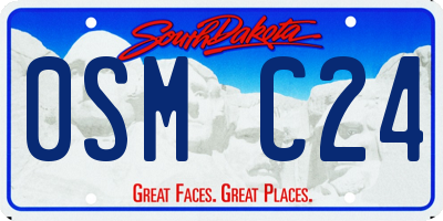 SD license plate 0SMC24