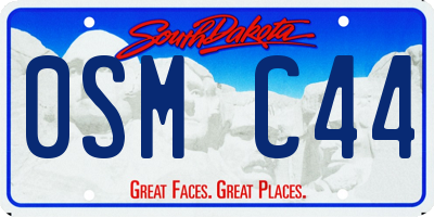 SD license plate 0SMC44
