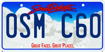 SD license plate 0SMC60
