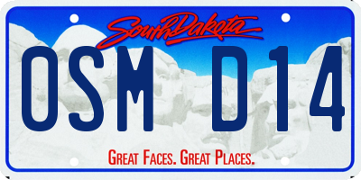 SD license plate 0SMD14