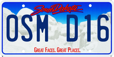 SD license plate 0SMD16