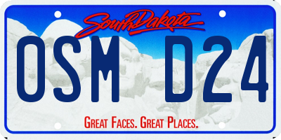 SD license plate 0SMD24