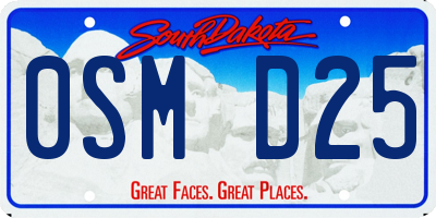 SD license plate 0SMD25