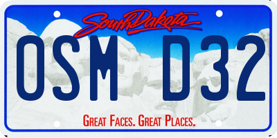 SD license plate 0SMD32