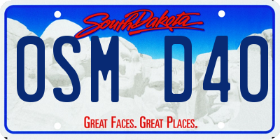 SD license plate 0SMD40