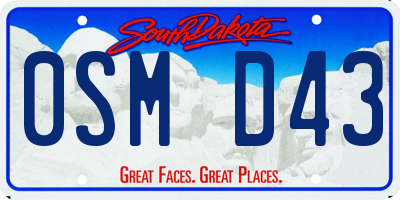 SD license plate 0SMD43