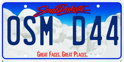SD license plate 0SMD44