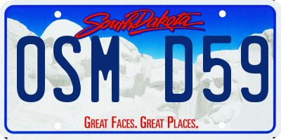 SD license plate 0SMD59