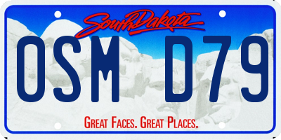 SD license plate 0SMD79