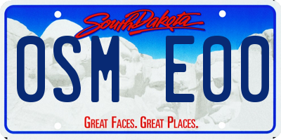 SD license plate 0SME00