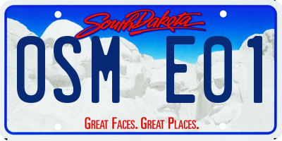 SD license plate 0SME01