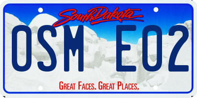 SD license plate 0SME02