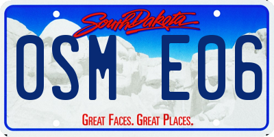 SD license plate 0SME06