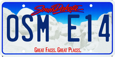 SD license plate 0SME14