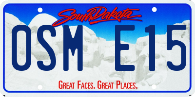 SD license plate 0SME15