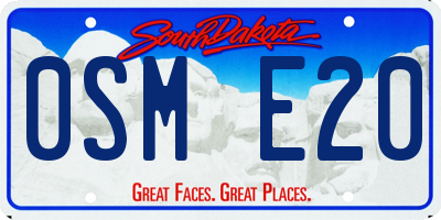 SD license plate 0SME20