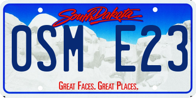 SD license plate 0SME23