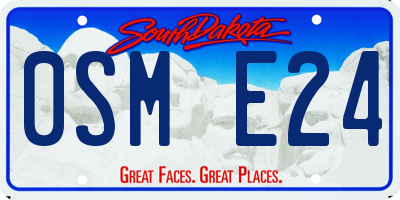 SD license plate 0SME24