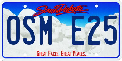 SD license plate 0SME25