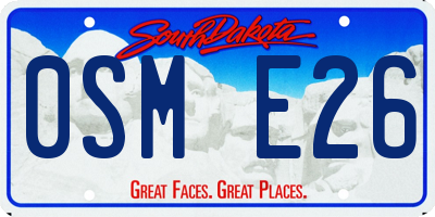SD license plate 0SME26