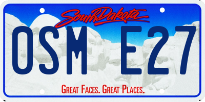 SD license plate 0SME27