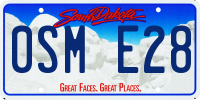 SD license plate 0SME28