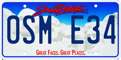 SD license plate 0SME34