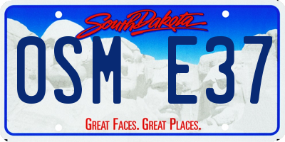 SD license plate 0SME37