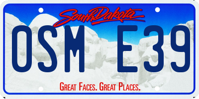 SD license plate 0SME39