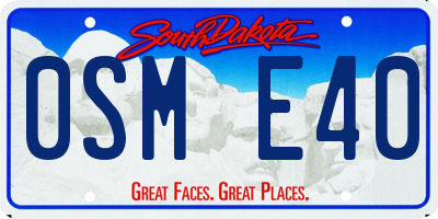 SD license plate 0SME40
