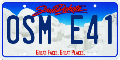 SD license plate 0SME41