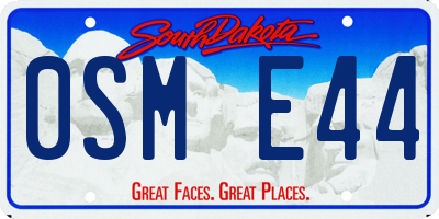 SD license plate 0SME44