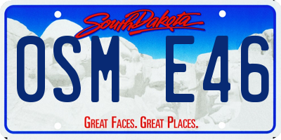 SD license plate 0SME46