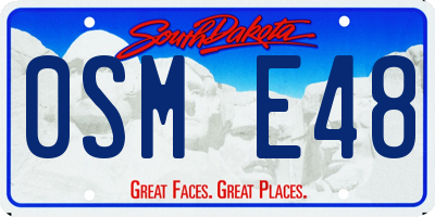 SD license plate 0SME48