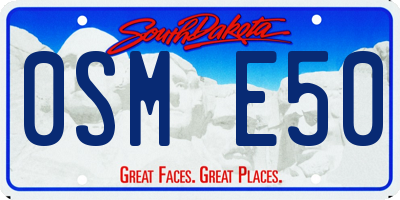 SD license plate 0SME50