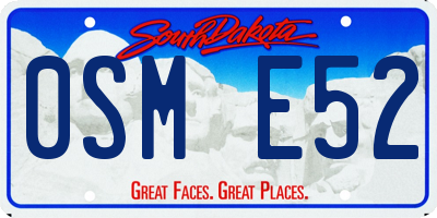 SD license plate 0SME52