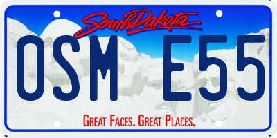 SD license plate 0SME55