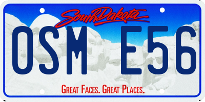 SD license plate 0SME56