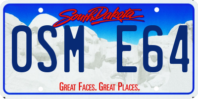 SD license plate 0SME64