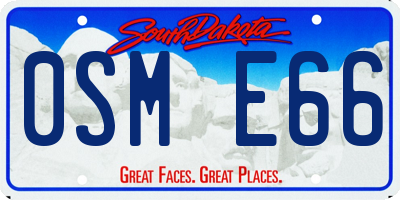 SD license plate 0SME66