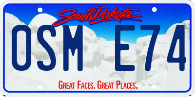 SD license plate 0SME74