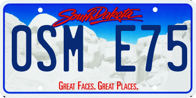 SD license plate 0SME75