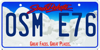 SD license plate 0SME76