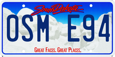 SD license plate 0SME94