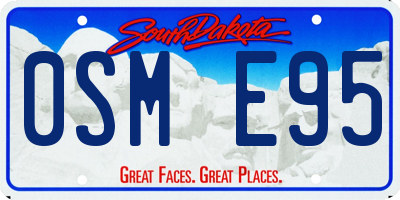 SD license plate 0SME95