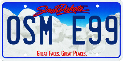 SD license plate 0SME99